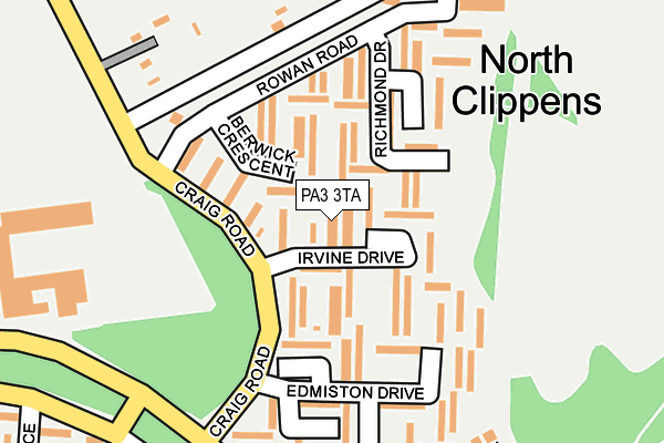 PA3 3TA map - OS OpenMap – Local (Ordnance Survey)