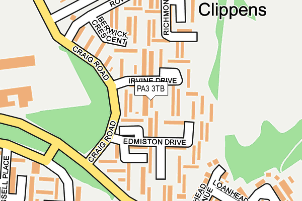 PA3 3TB map - OS OpenMap – Local (Ordnance Survey)