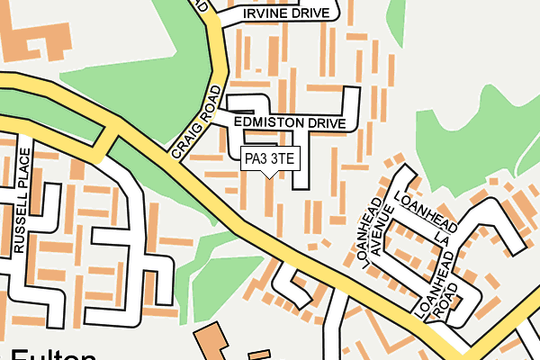 PA3 3TE map - OS OpenMap – Local (Ordnance Survey)