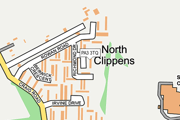 PA3 3TQ map - OS OpenMap – Local (Ordnance Survey)