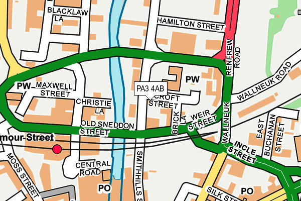 PA3 4AB map - OS OpenMap – Local (Ordnance Survey)