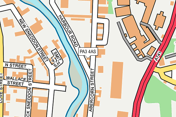 PA3 4AS map - OS OpenMap – Local (Ordnance Survey)