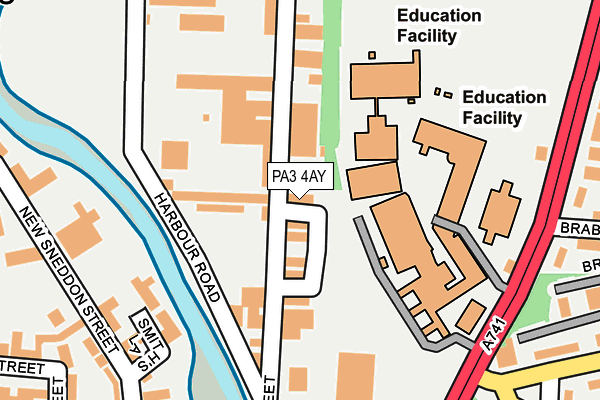 PA3 4AY map - OS OpenMap – Local (Ordnance Survey)