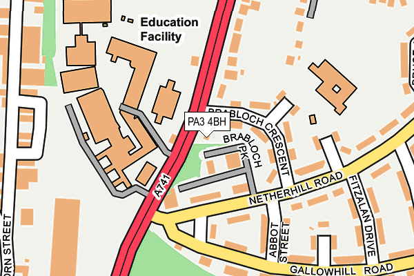 PA3 4BH map - OS OpenMap – Local (Ordnance Survey)
