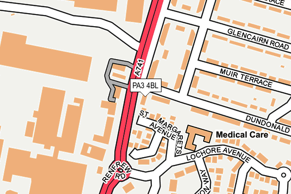 PA3 4BL map - OS OpenMap – Local (Ordnance Survey)