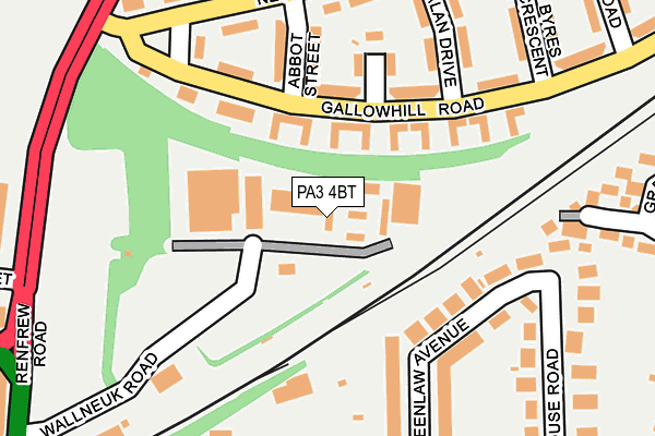 PA3 4BT map - OS OpenMap – Local (Ordnance Survey)