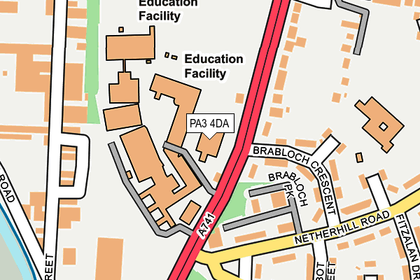 Map of THE MERCHANT GALLERY LIMITED at local scale