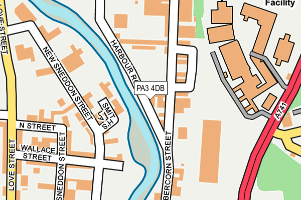 PA3 4DB map - OS OpenMap – Local (Ordnance Survey)