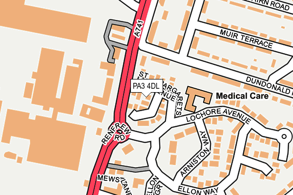 PA3 4DL map - OS OpenMap – Local (Ordnance Survey)