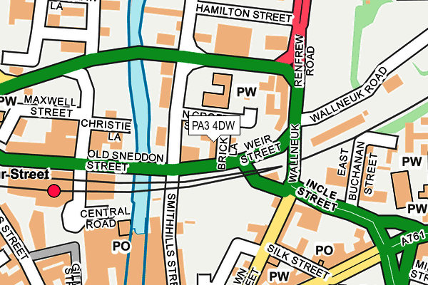 PA3 4DW map - OS OpenMap – Local (Ordnance Survey)