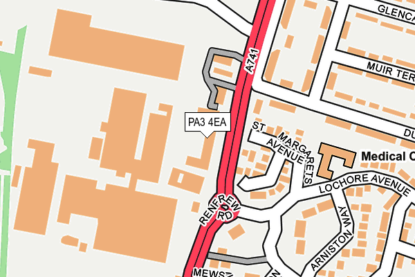 PA3 4EA map - OS OpenMap – Local (Ordnance Survey)