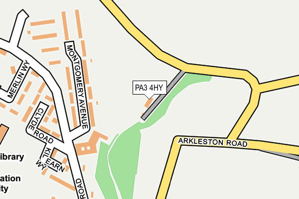 PA3 4HY map - OS OpenMap – Local (Ordnance Survey)