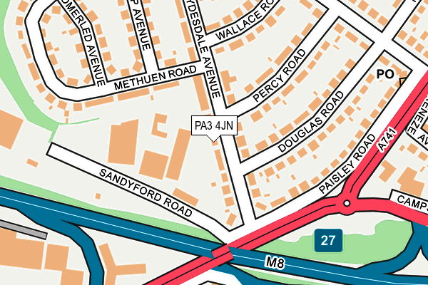 PA3 4JN map - OS OpenMap – Local (Ordnance Survey)