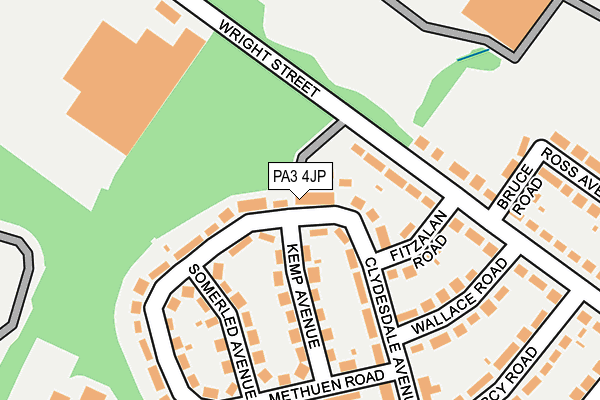 PA3 4JP map - OS OpenMap – Local (Ordnance Survey)