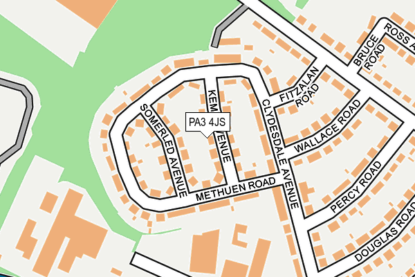 PA3 4JS map - OS OpenMap – Local (Ordnance Survey)