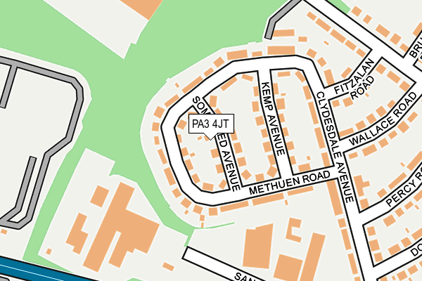 PA3 4JT map - OS OpenMap – Local (Ordnance Survey)
