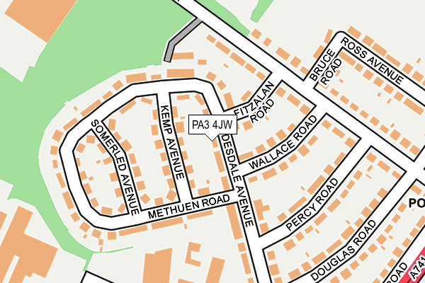 PA3 4JW map - OS OpenMap – Local (Ordnance Survey)
