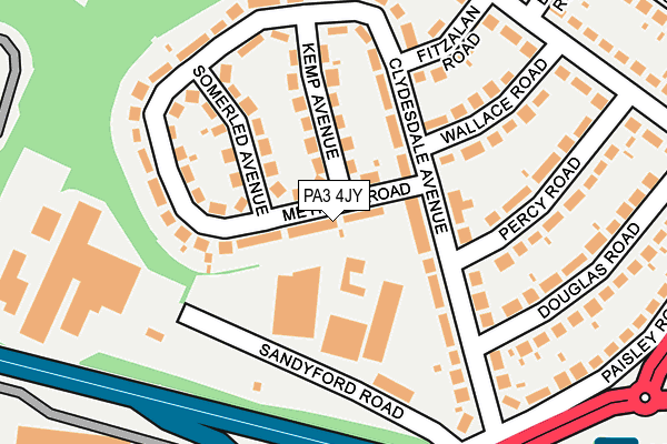 PA3 4JY map - OS OpenMap – Local (Ordnance Survey)