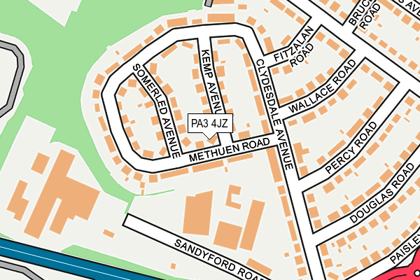 PA3 4JZ map - OS OpenMap – Local (Ordnance Survey)