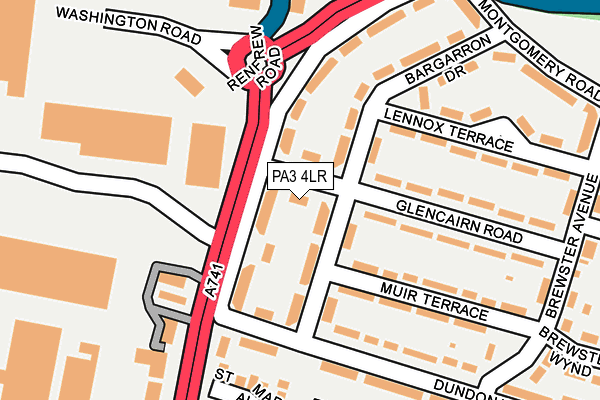 PA3 4LR map - OS OpenMap – Local (Ordnance Survey)
