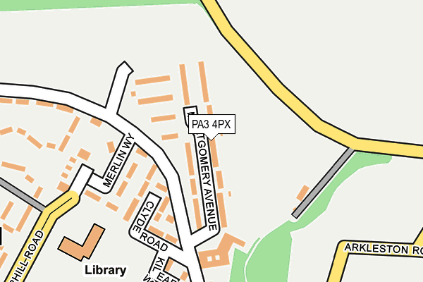 PA3 4PX map - OS OpenMap – Local (Ordnance Survey)