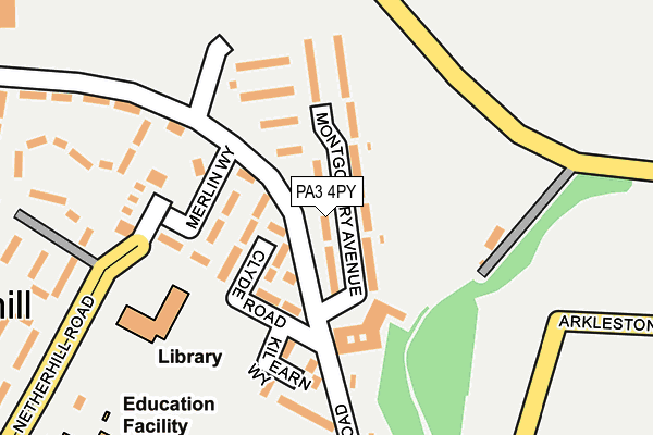 PA3 4PY map - OS OpenMap – Local (Ordnance Survey)