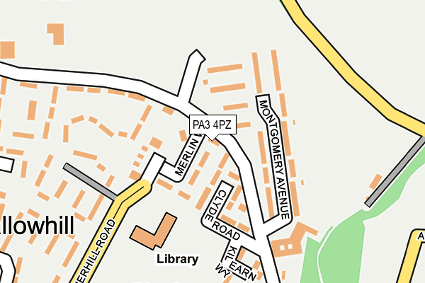 PA3 4PZ map - OS OpenMap – Local (Ordnance Survey)