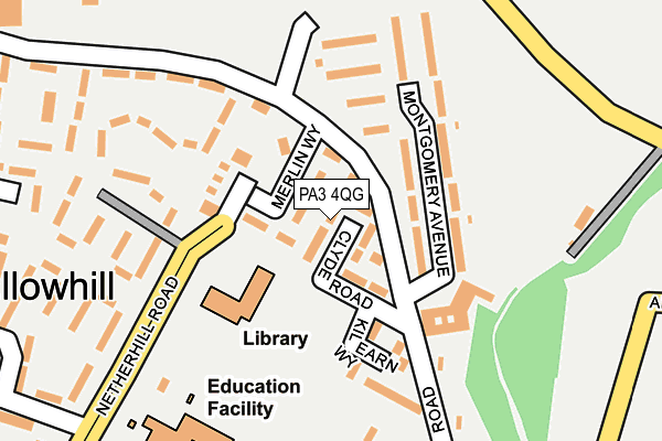 PA3 4QG map - OS OpenMap – Local (Ordnance Survey)