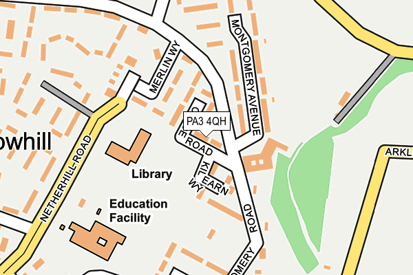 PA3 4QH map - OS OpenMap – Local (Ordnance Survey)