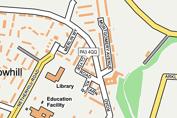 PA3 4QQ map - OS OpenMap – Local (Ordnance Survey)