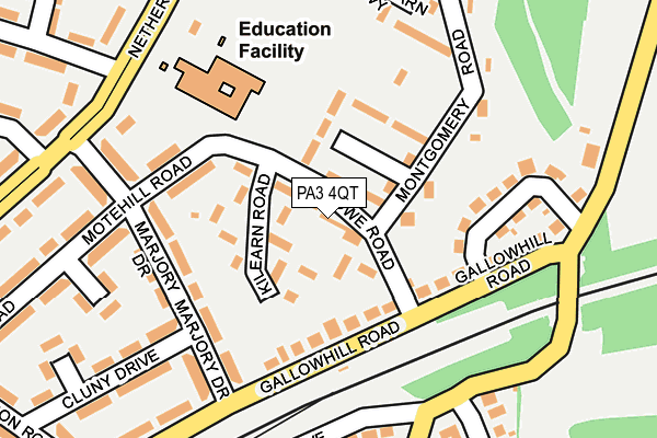 PA3 4QT map - OS OpenMap – Local (Ordnance Survey)