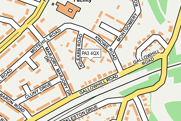 PA3 4QX map - OS OpenMap – Local (Ordnance Survey)