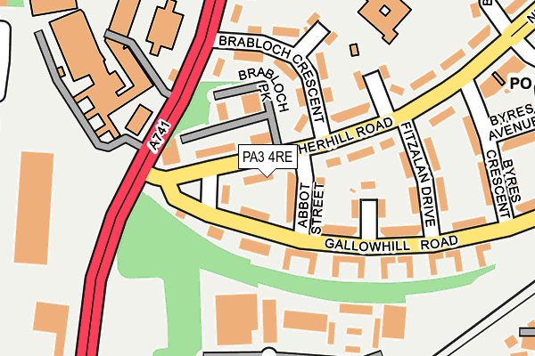PA3 4RE map - OS OpenMap – Local (Ordnance Survey)