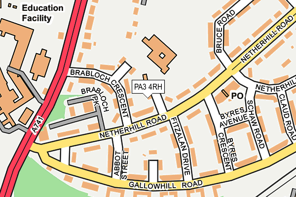 PA3 4RH map - OS OpenMap – Local (Ordnance Survey)