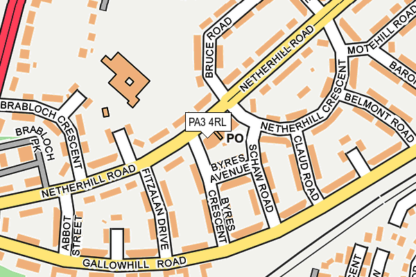 PA3 4RL map - OS OpenMap – Local (Ordnance Survey)
