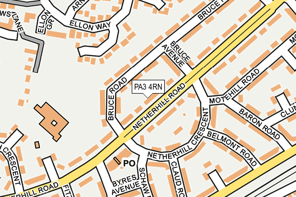 PA3 4RN map - OS OpenMap – Local (Ordnance Survey)