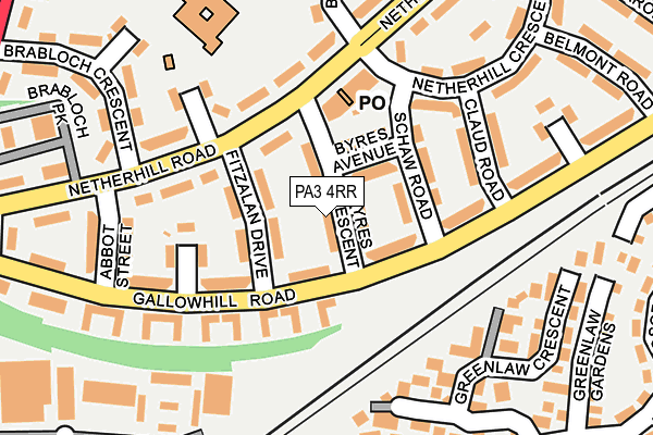 PA3 4RR map - OS OpenMap – Local (Ordnance Survey)