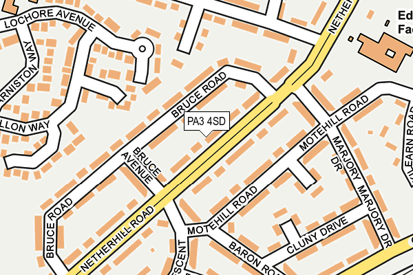 PA3 4SD map - OS OpenMap – Local (Ordnance Survey)