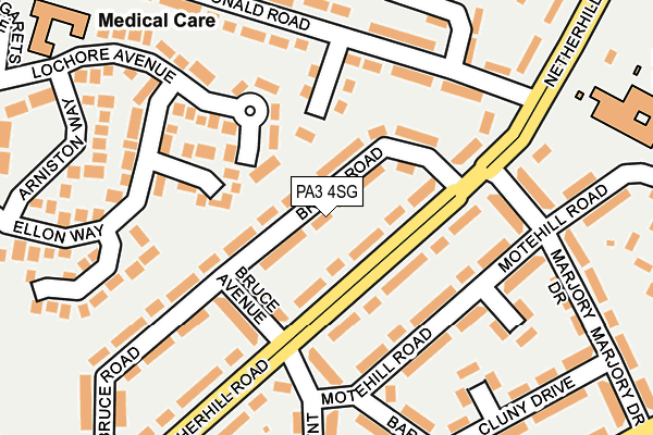 PA3 4SG map - OS OpenMap – Local (Ordnance Survey)