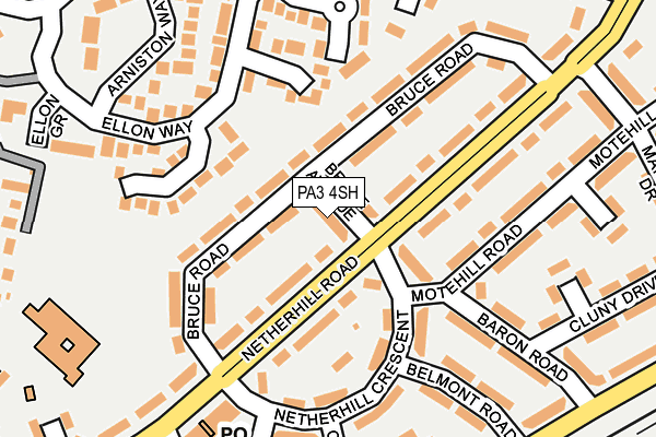 PA3 4SH map - OS OpenMap – Local (Ordnance Survey)