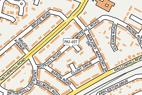 PA3 4ST map - OS OpenMap – Local (Ordnance Survey)