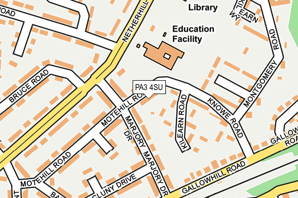 PA3 4SU map - OS OpenMap – Local (Ordnance Survey)