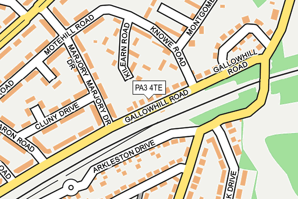 PA3 4TE map - OS OpenMap – Local (Ordnance Survey)