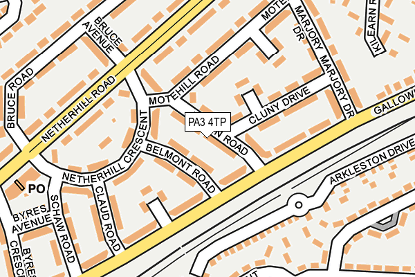 PA3 4TP map - OS OpenMap – Local (Ordnance Survey)