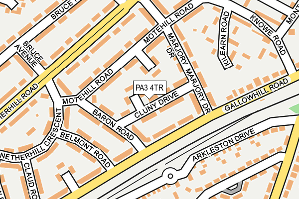 PA3 4TR map - OS OpenMap – Local (Ordnance Survey)