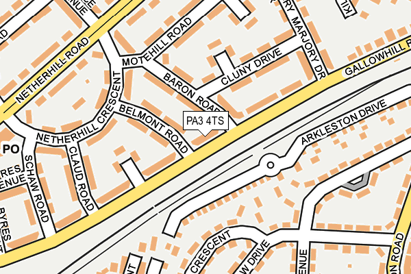 PA3 4TS map - OS OpenMap – Local (Ordnance Survey)