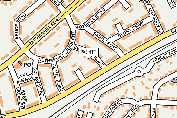 PA3 4TT map - OS OpenMap – Local (Ordnance Survey)