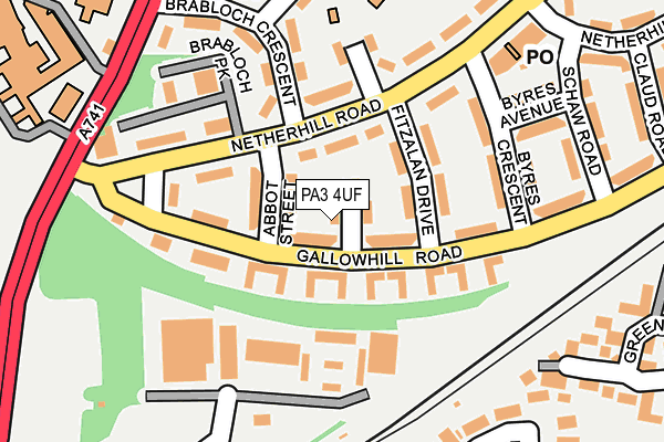 PA3 4UF map - OS OpenMap – Local (Ordnance Survey)