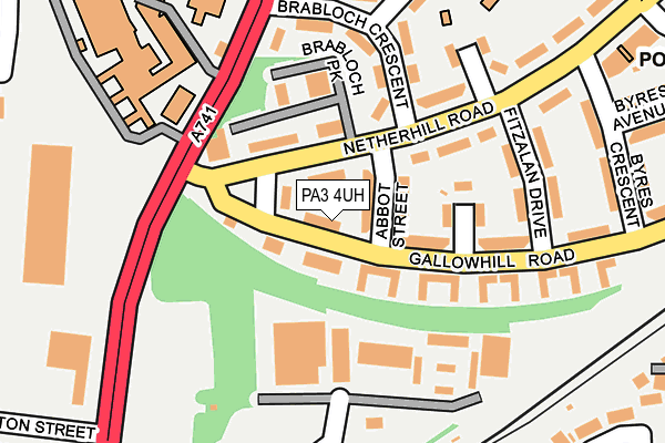 PA3 4UH map - OS OpenMap – Local (Ordnance Survey)