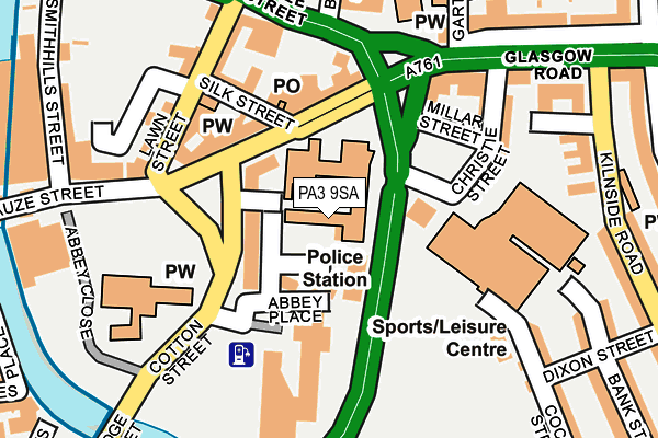 PA3 9SA map - OS OpenMap – Local (Ordnance Survey)